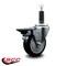 Service Caster 4'' Black Poly Swivel 1'' Expanding Stem Caster with Brake SCC-EX20S414-PPUB-BLK-PLB-1 - alternate 3